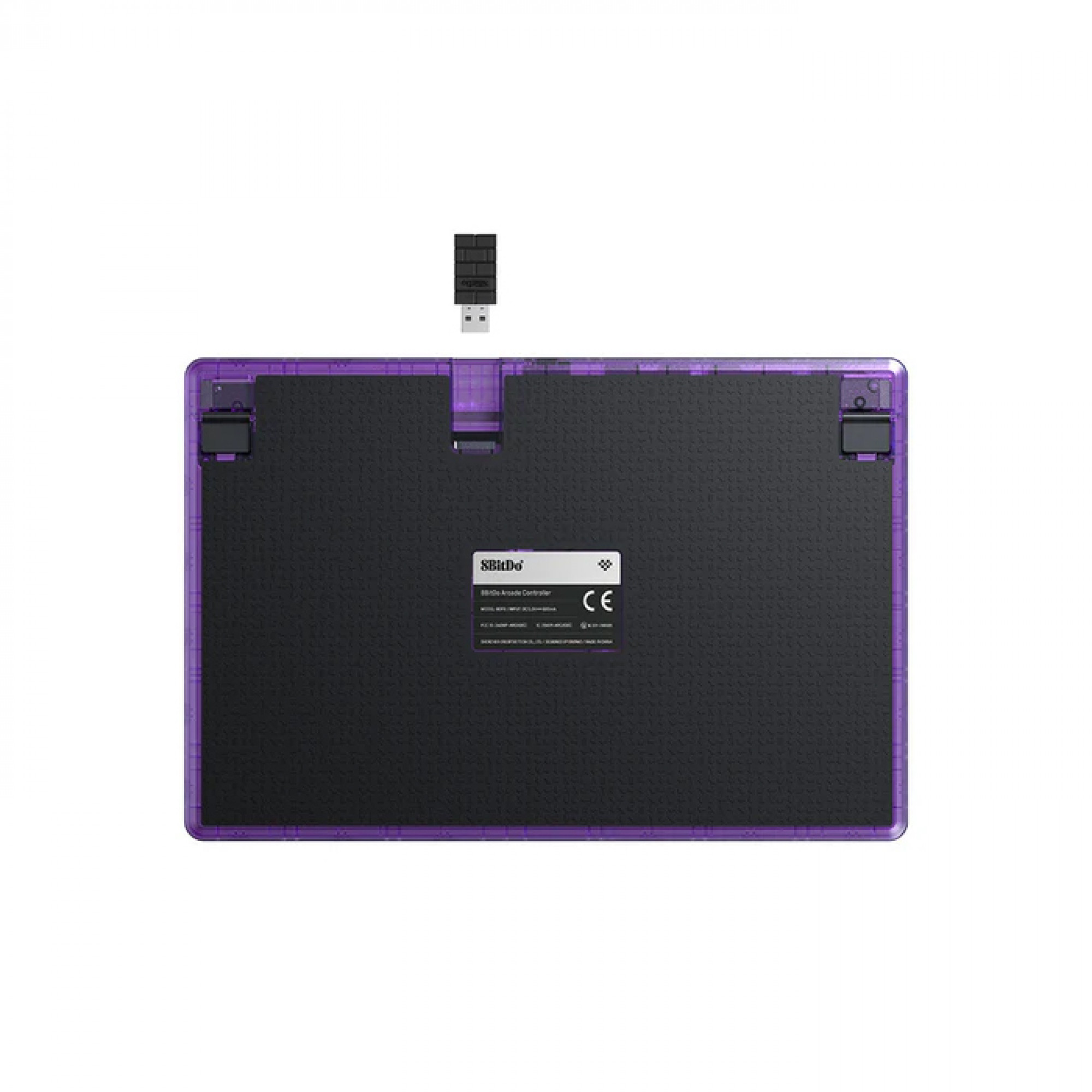 Ігровий аркадний контролер 8BitDo Arcade Controller - Transparent Purple Signature Edition